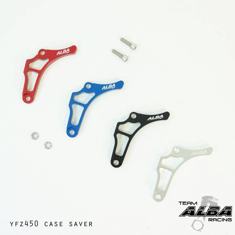 Red Cosmoska YFZ450 Case Saver Billet Aluminum Engine Chain Case Saver Protection For Yamaha YFZ450 2004-2013 