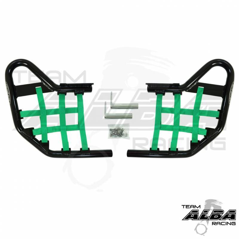 thumbnail image 2 of JY PERFORMANCE Nerf Bars Pro Peg – Fits YFZ 450R / 450X, Black Bar W/ Blue Nets, Powdercoat, Pair 2 of 4