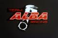 Alba Racing - Alba Racing decal 9" x 6" Bk / Red