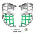 Raptor 660 Nerf Bars Silver with Green Nets